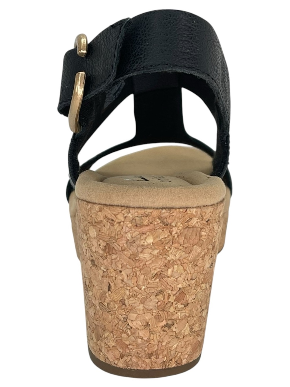 Clarks Giselle Style Black Leather Slingback Womens Platform Sandals Size 6M - Picture 4 of 12
